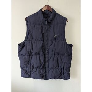 Fabletics Activewear Men's Navy Blue Puffer Vest Zipper Closure Size XXL